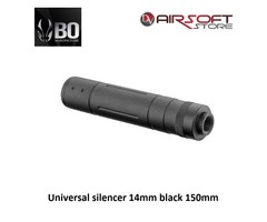 BO Universal silencer 14mm black 150mm