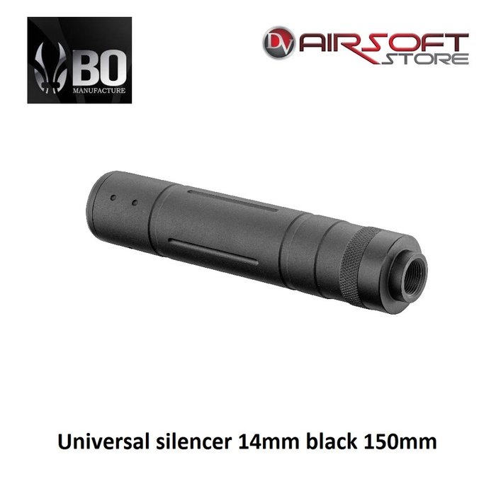 BO Universal silencer 14mm black 150mm