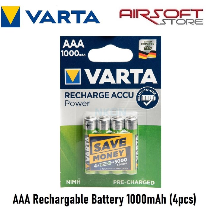 Varta AAA Rechargable Battery 1000mAh (4pcs)