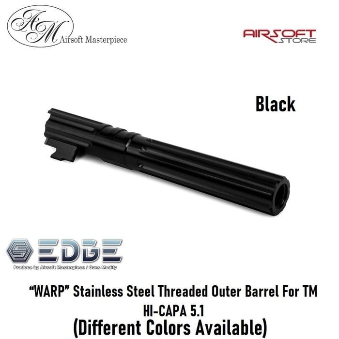 EDGE “WARP” Stainless Steel Threaded Outer Barrel For TM HI-CAPA 5.1