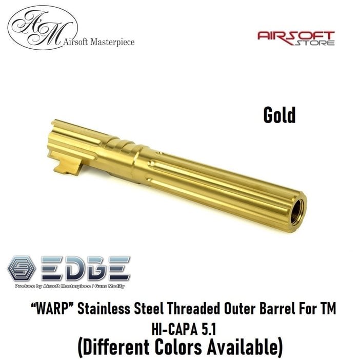 EDGE “WARP” Stainless Steel Threaded Outer Barrel For TM HI-CAPA 5.1