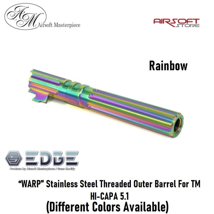 EDGE “WARP” Stainless Steel Threaded Outer Barrel For TM HI-CAPA 5.1
