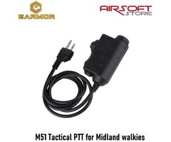 Earmor M51 Tactical PTT for Midland walkies