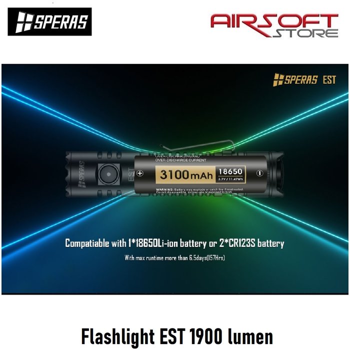 SPERAS Flashlight EST 1900 lumen
