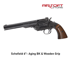 ASG Schofield 6"- Aging BK & Wooden Grip