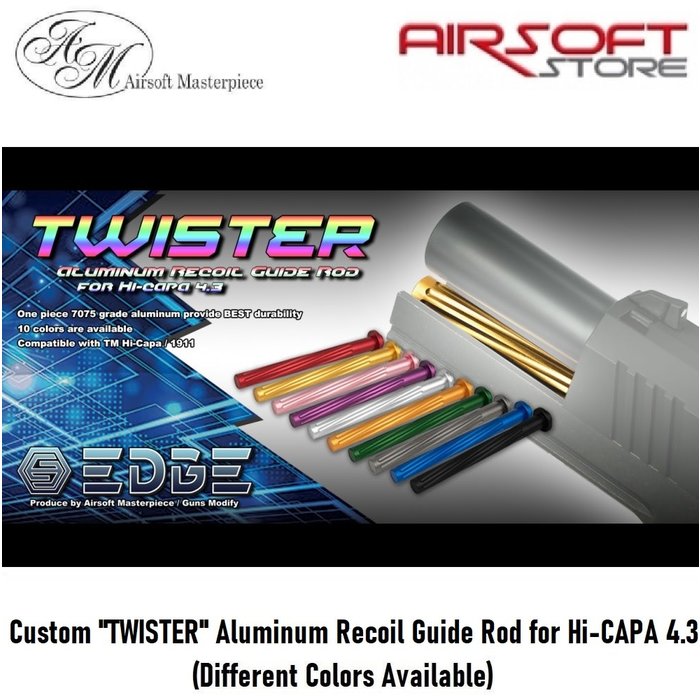 EDGE Custom "TWISTER" Aluminum Recoil Guide Rod for Hi-CAPA 4.3
