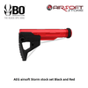 BO AEG airsoft Storm stock set Black and Red