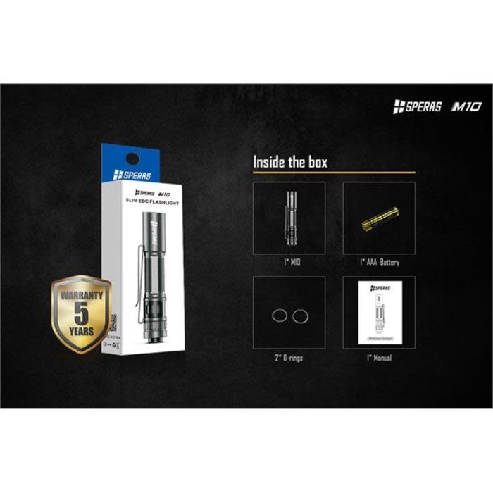 SPERAS M10 Slim EDC Flashlight