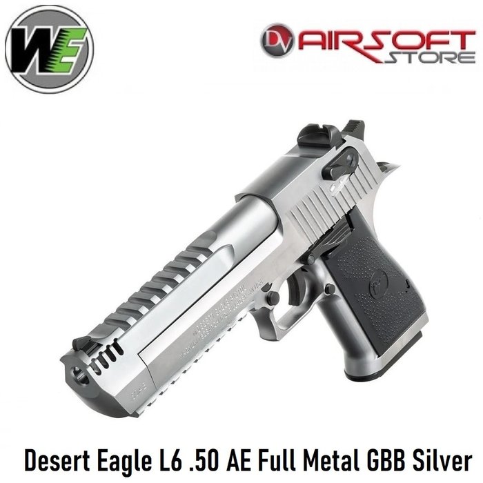 WE (Wei Tech) Desert Eagle L6 .50 AE Full Metal GBB Silver