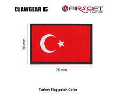 CLAWGEAR Turkey Flag patch Color