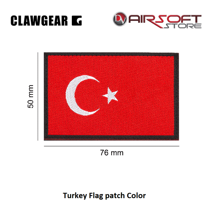 CLAWGEAR Turkey Flag patch Color