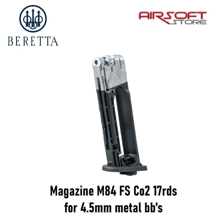 Beretta Magazine M84 FS Co2 17rds for 4.5mm metal bb's