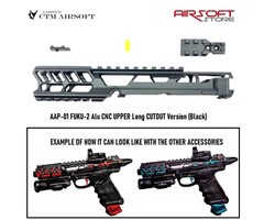 CTM Airsoft AAP-01 FUKU-2 Alu CNC UPPER Long CUTOUT Version (Black)