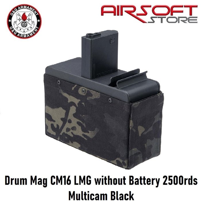 G&G Drum Mag CM16 LMG without Battery 2500rds Multicam Black