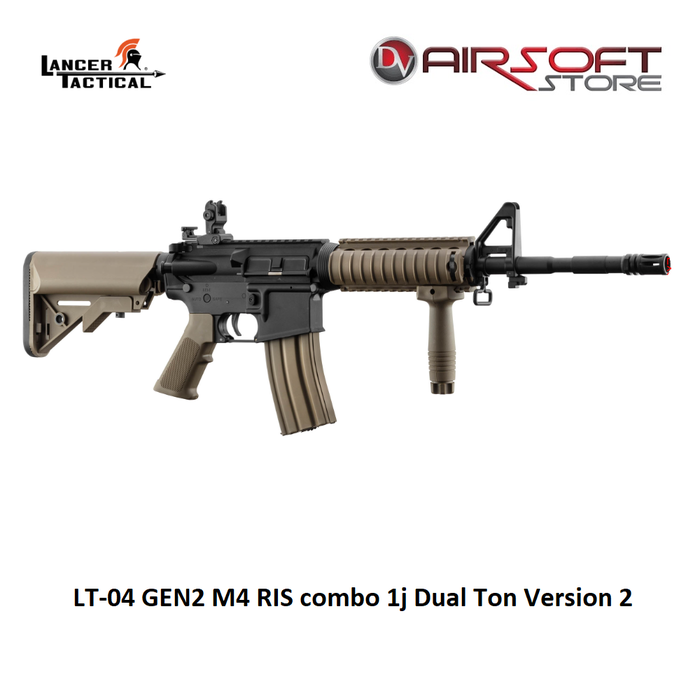 Lancer Tactical LT-04 GEN2 M4 RIS combo 1j Dual Ton Version 2