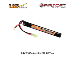 VB Power 7.4V 1300mAh LiPo 25C AK Type
