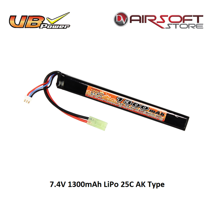 VB Power 7.4V 1300mAh LiPo 25C AK Type