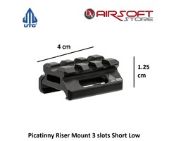 UTG Picatinny Riser Mount 3 slots Short Low