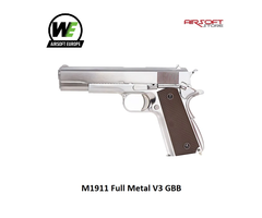 WE (Wei Tech) M1911 Full Metal V3 GBB - Silver