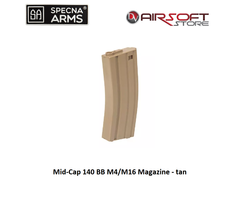 Specna Arms Mid-Cap 140 BB M4/M16 Magazine - tan