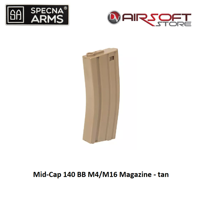 Specna Arms Mid-Cap 140 BB M4/M16 Magazine - tan