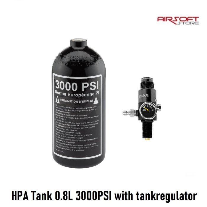 HPA Tank 0.8L 3000PSI with tankregulator