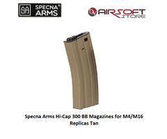 Specna Arms Hi-Cap 300 BB Magazines for M4/M16 Replicas Tan