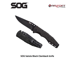 SOG Salute Black Clamback knife