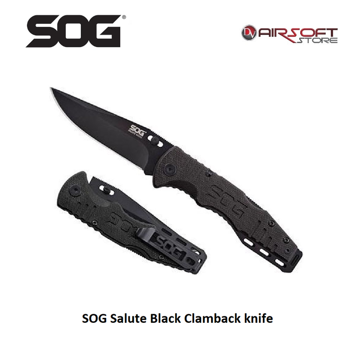 SOG Salute Black Clamback knife
