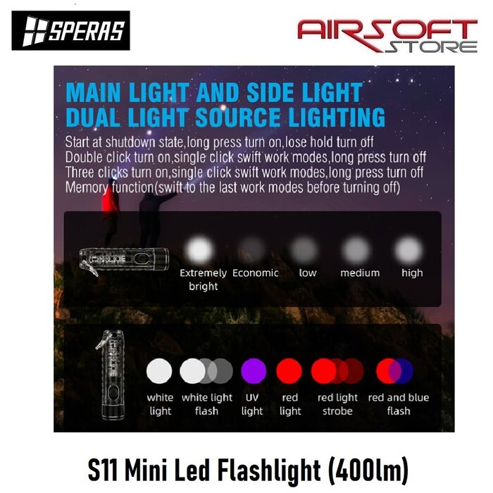 SPERAS S11 Mini Led Flashlight (400lm)