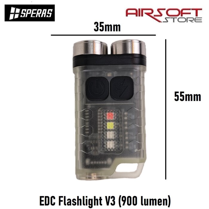 SPERAS EDC Flashlight V3 (900 lumen)