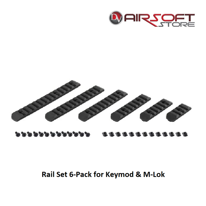 MP Rail Set 6-Pack for Keymod & M-Lok