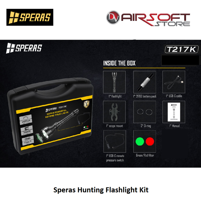 SPERAS Hunting Flashlight Kit