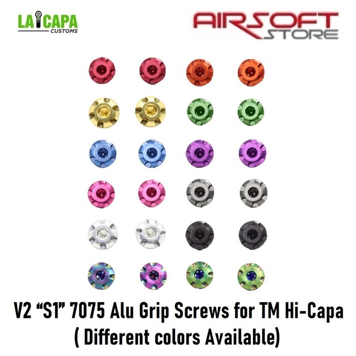 LA Capa Customs V2 “S1” 7075 Alu Grip Screws for TM Hi-Capa