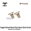 FMA Goggle Helmet Mount Clips 36mm (Dark Earth)