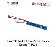 Nimrod 7.4V 1300mAh LiPo 25C - Stick - Deans T-Plug