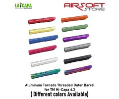 LA Capa Customs Aluminum Tornado Threaded Outer Barrel for TM Hi-Capa 4.3