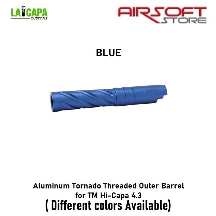 LA Capa Customs Aluminum Tornado Threaded Outer Barrel for TM Hi-Capa 4.3