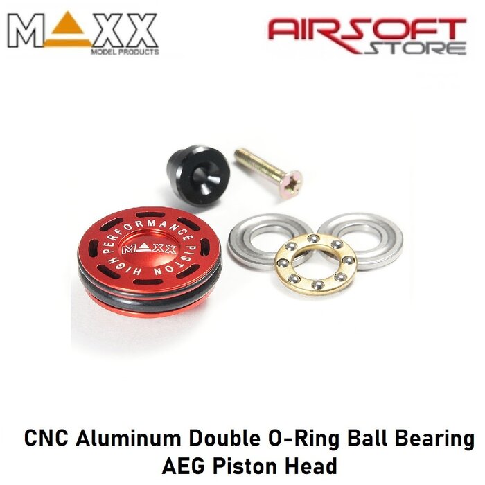 Maxx Model CNC Aluminum Double O-Ring Ball Bearing AEG Piston Head
