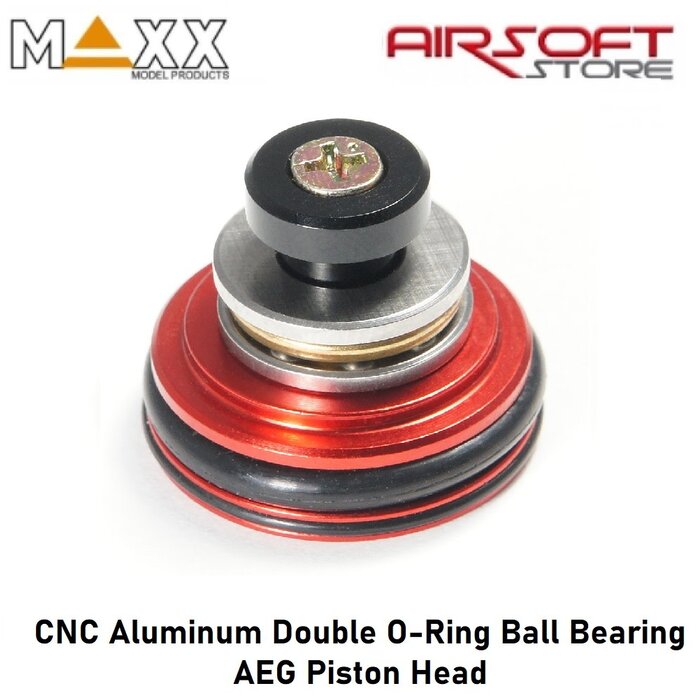 Maxx Model CNC Aluminum Double O-Ring Ball Bearing AEG Piston Head