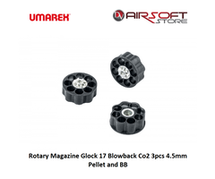 UMAREX Rotary Magazine Glock 17 Blowback Co2 3pcs 4.5mm Pellet and BB