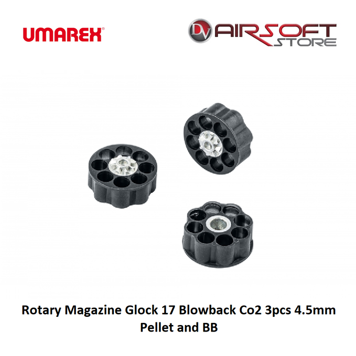 UMAREX Rotary Magazine Glock 17 Blowback Co2 3pcs 4.5mm Pellet and BB