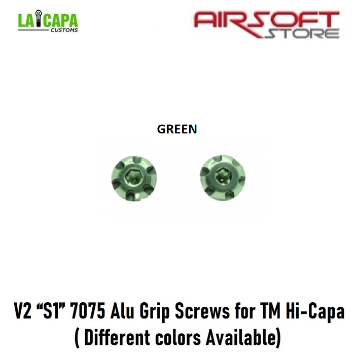 LA Capa Customs V2 “S1” 7075 Alu Grip Screws for TM Hi-Capa