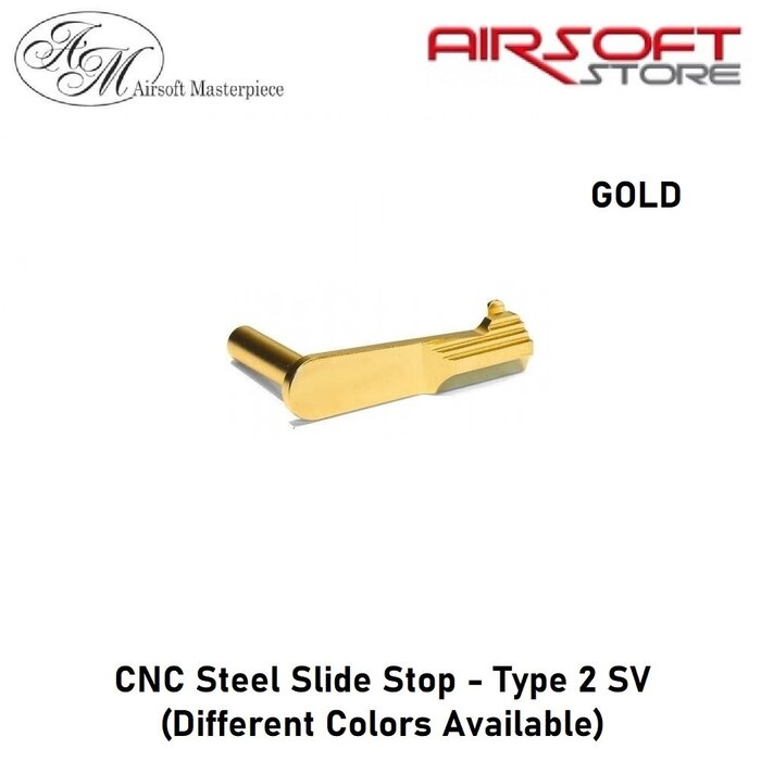 Airsoft Masterpiece CNC Steel Slide Stop - Type 2 SV