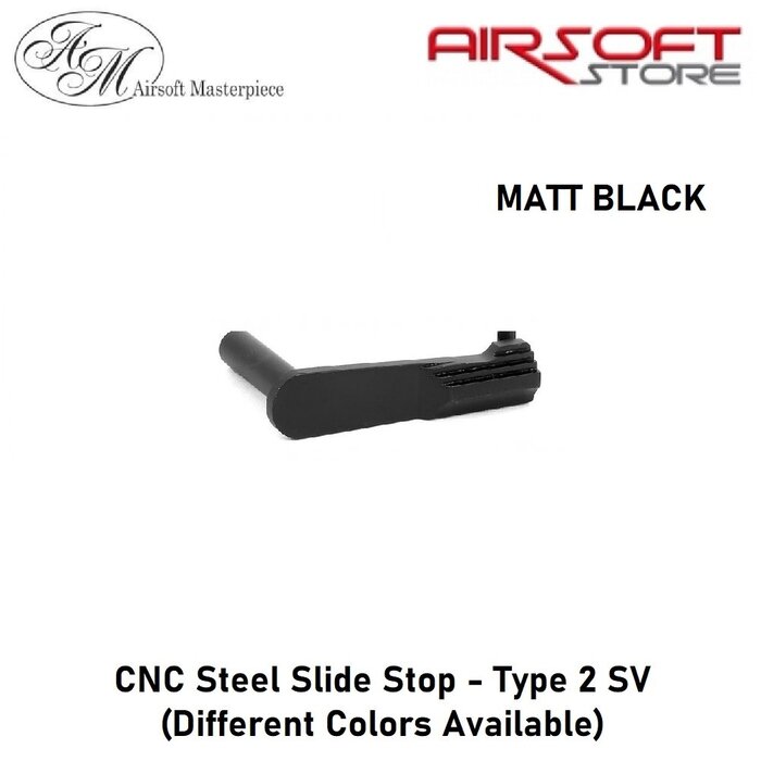 Airsoft Masterpiece CNC Steel Slide Stop - Type 2 SV