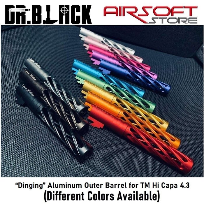 DR BLACK “Dinging” Aluminum Outer Barrel for TM Hi Capa 4.3