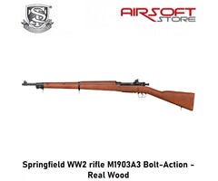 S&T Springfield WW2 rifle M1903A3 Bolt-Action - Real Wood