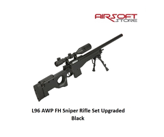 L96 AWP FH Upgraded sniper rifle set with Metal loading plate - Black