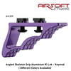 Angled Skeleton Grip Aluminium M-Lok - Keymod Purple