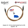 Balystik Adapter US - EU 8mm black braided line for HPA regulator - DE